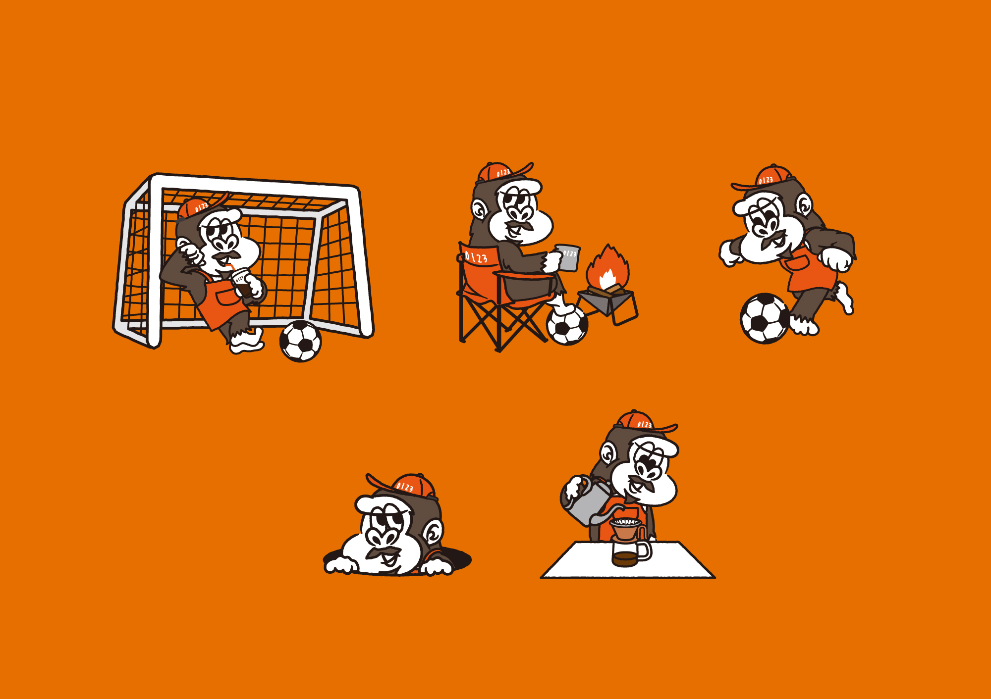 0123COFFEE – キャラクター・トートバッグデザイン